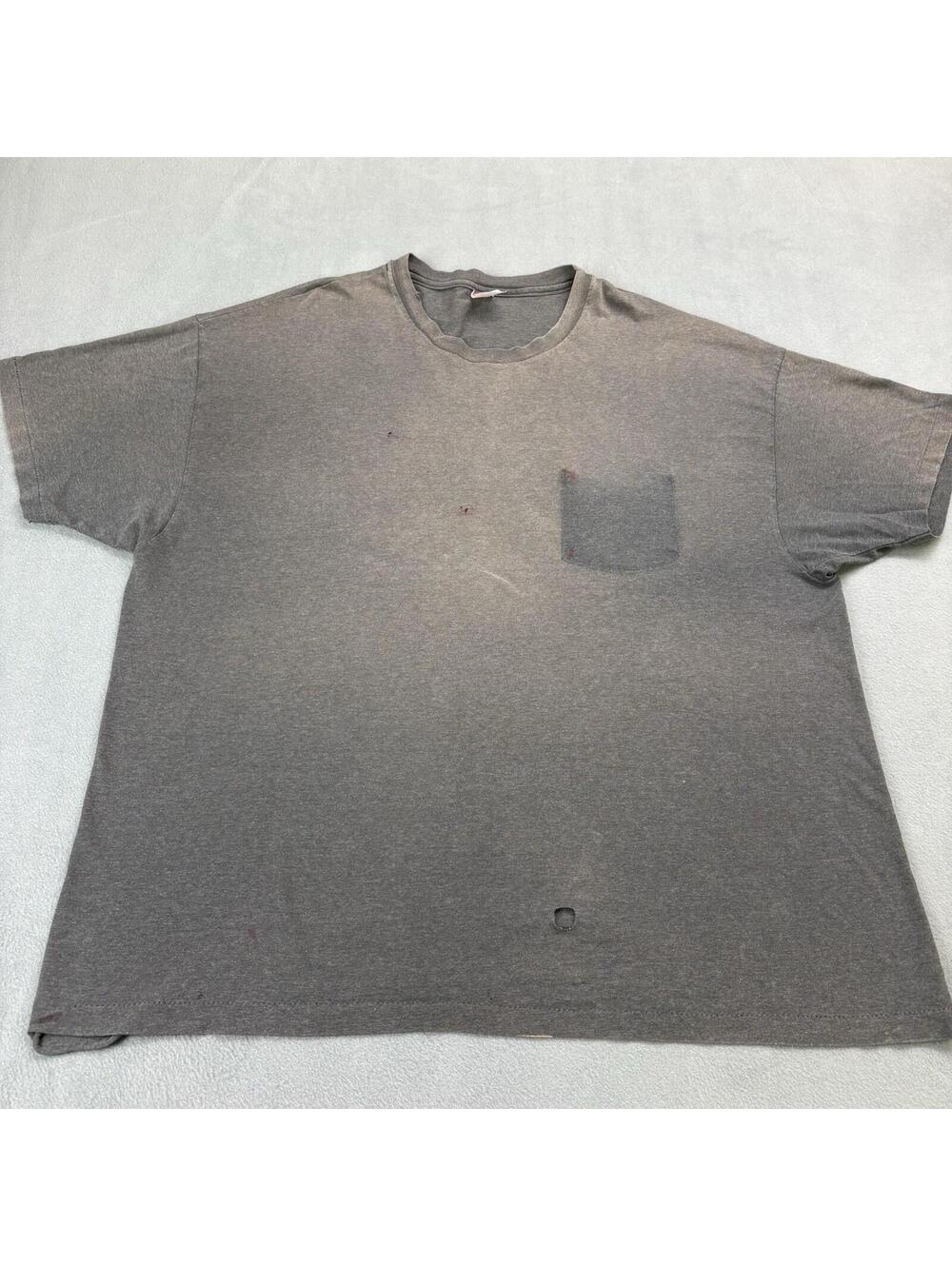 Vintage Fade To Wealth Chicago Sun Faded Shadow Ghost Pocket T Shirt 2XL Gray